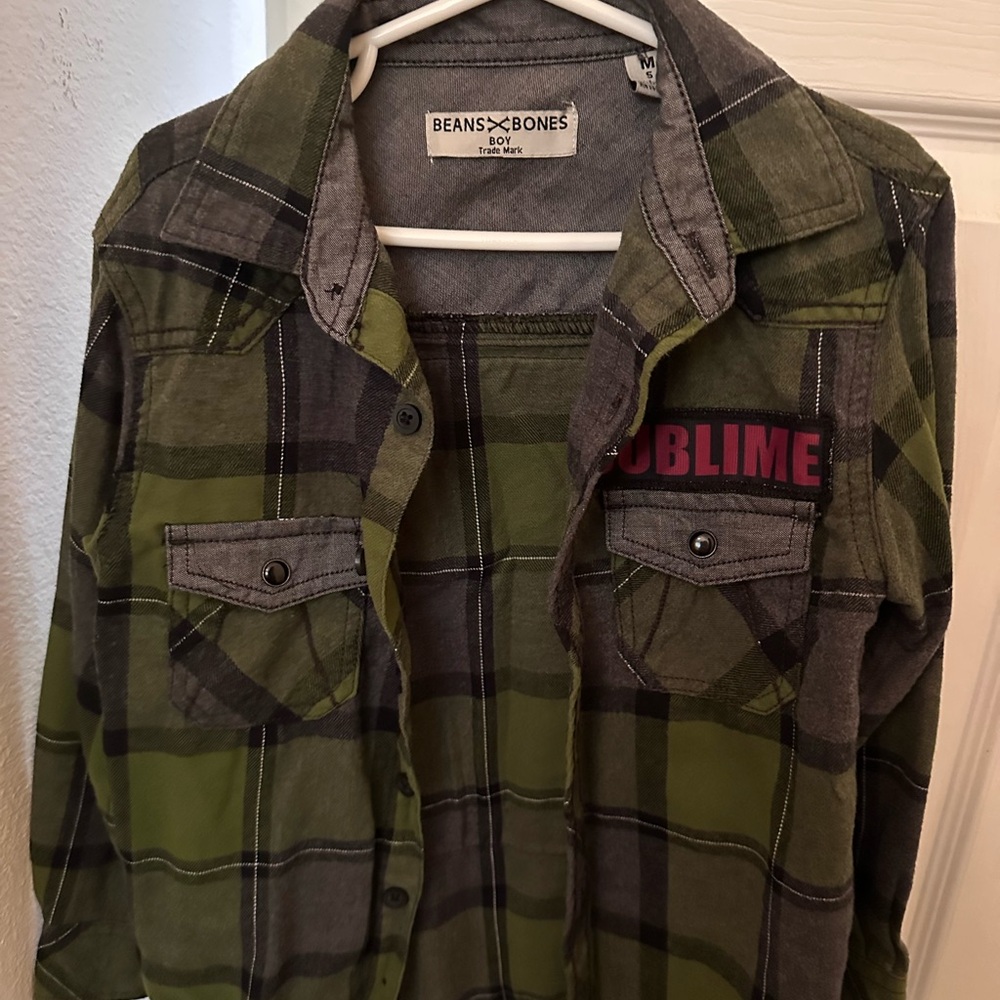 Green Plaid Kid’s Shirt
